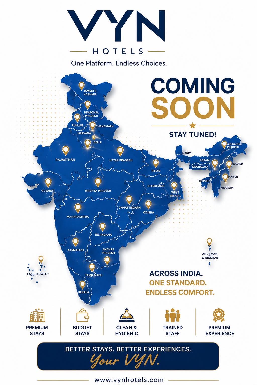 VYN Hotels - Book premium and budget hotels across India with 80% faster check-ins